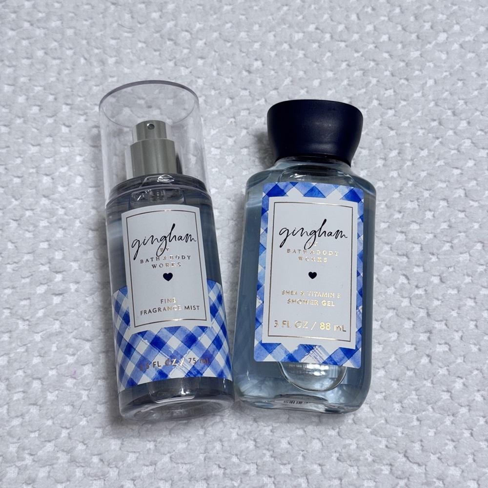 Gingham Bath & Body Works Fragrance Mist and Shower Gel Set - Blue